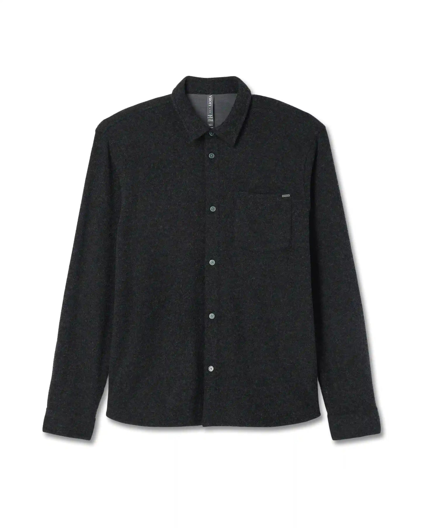 Long Sleeve Altitude Wool Button Down - Relaxed Fit | Volcanic Ash