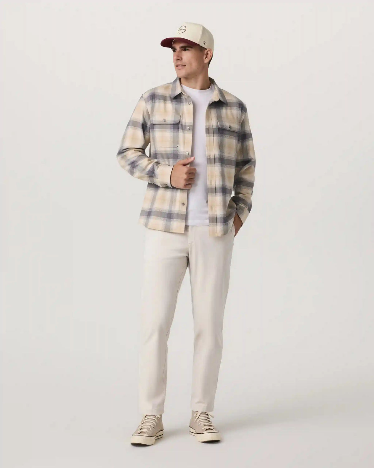 Long Sleeve Flannel Button Down Shirt | Cavern Grey