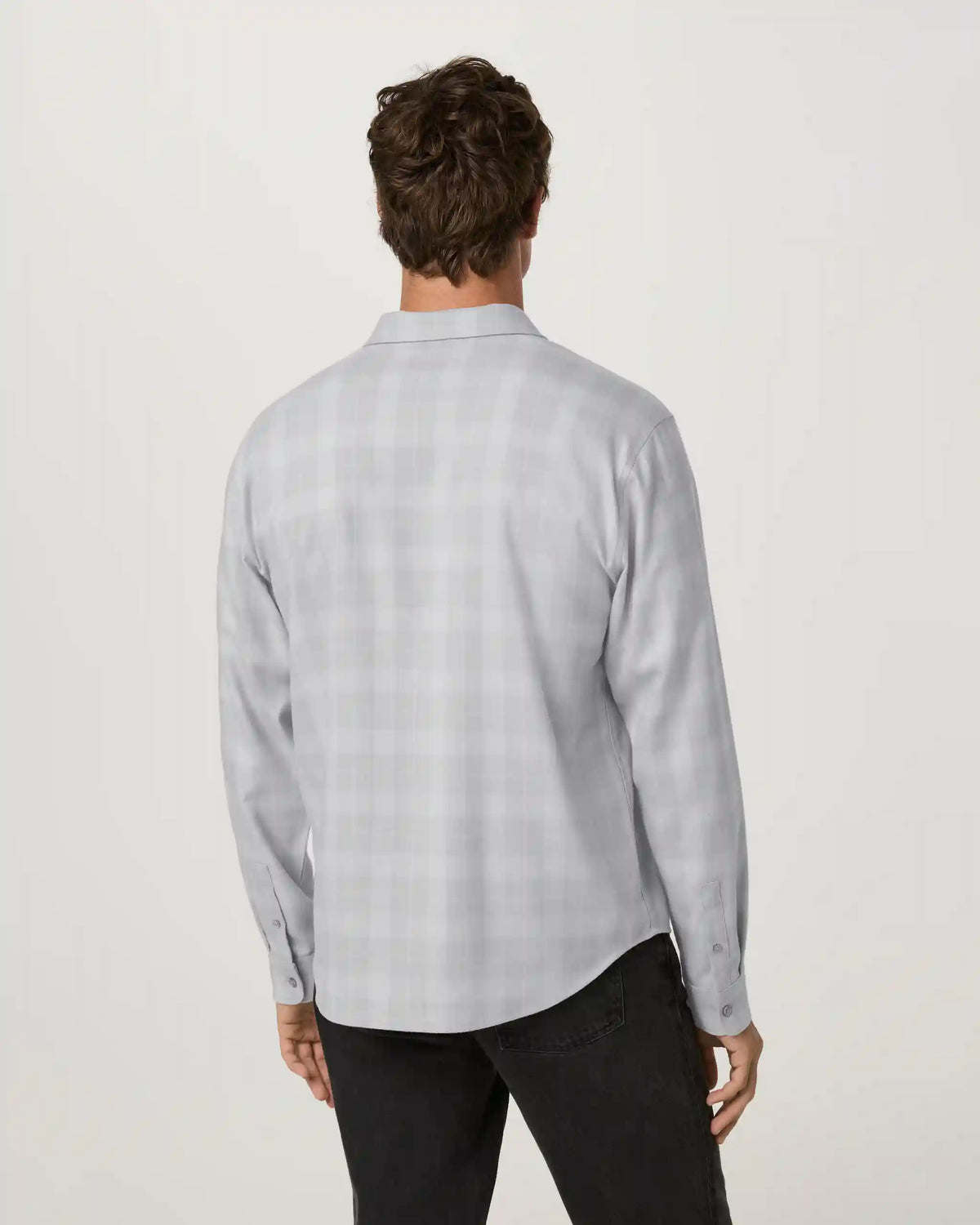 Long Sleeve Midweight Flannel Shirt | Sky Grey