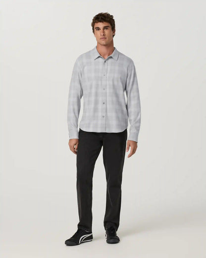 Long Sleeve Midweight Flannel Shirt | Sky Grey