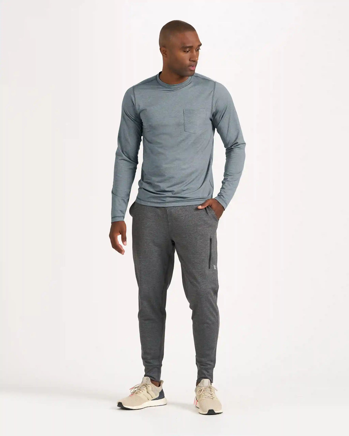 Long Sleeve Tradewind Performance Tee | Cloud Heather