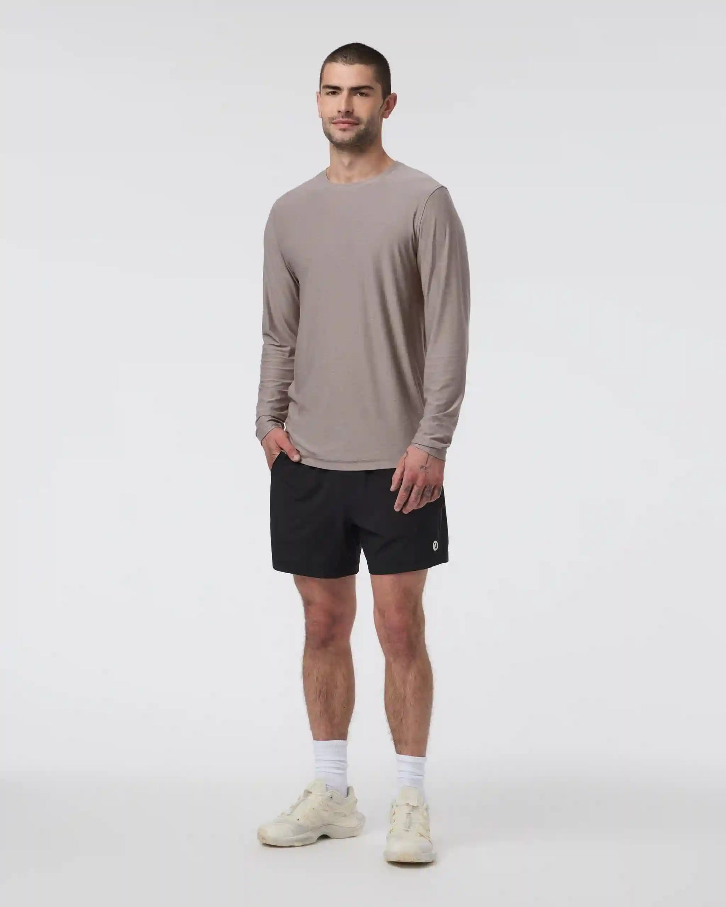 Long Sleeve Strato Tech Tee | Mocha Heather