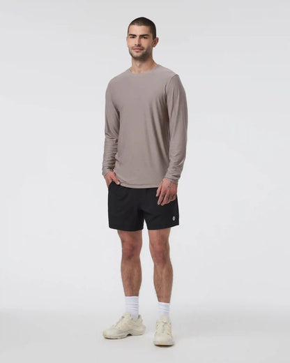 Long Sleeve Strato Tech Tee | Mocha Heather