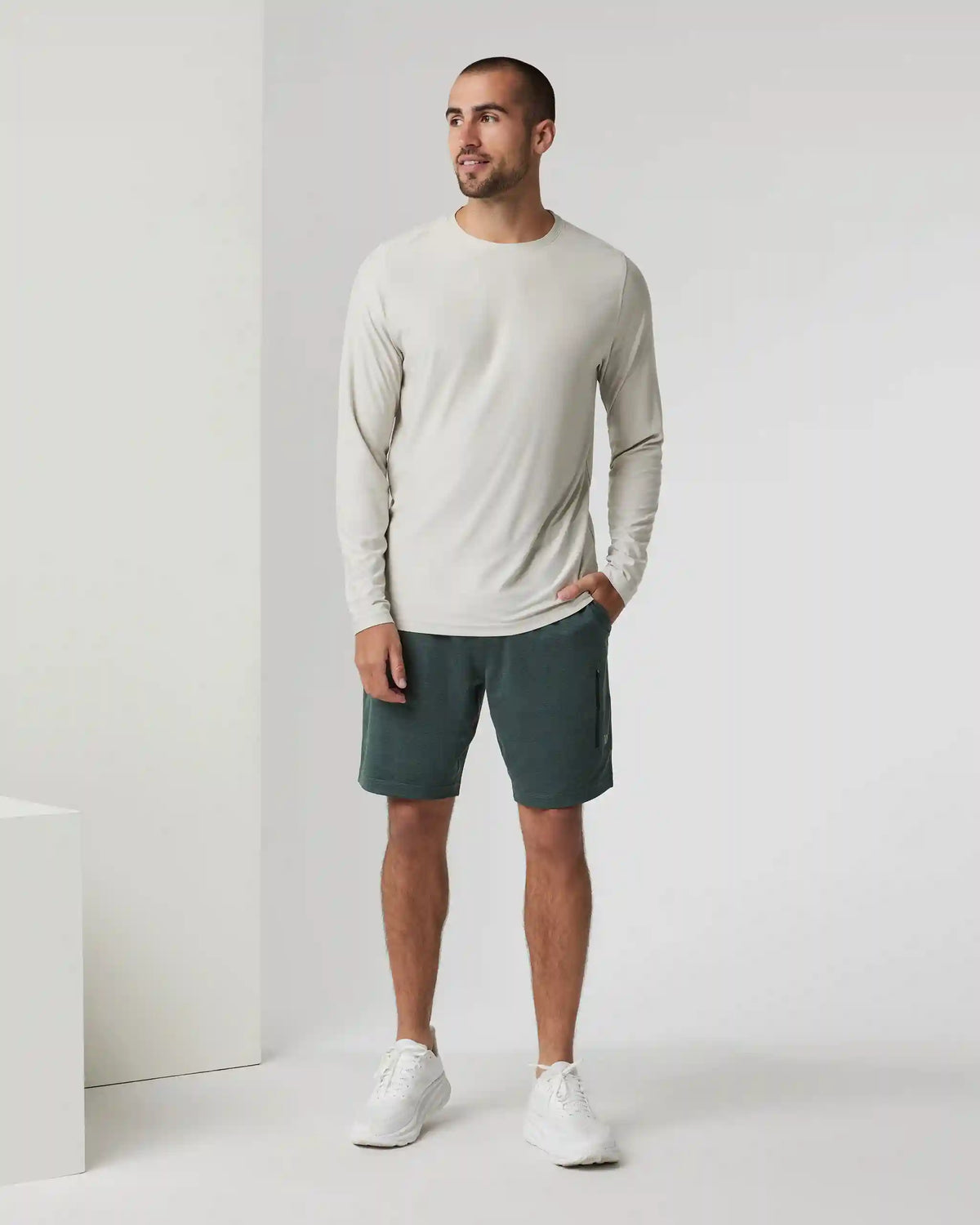 Long Sleeve Strato Tech Tee | Salt Heather