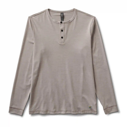 Long-Sleeve Ease Performance Henley | Oyster Heather