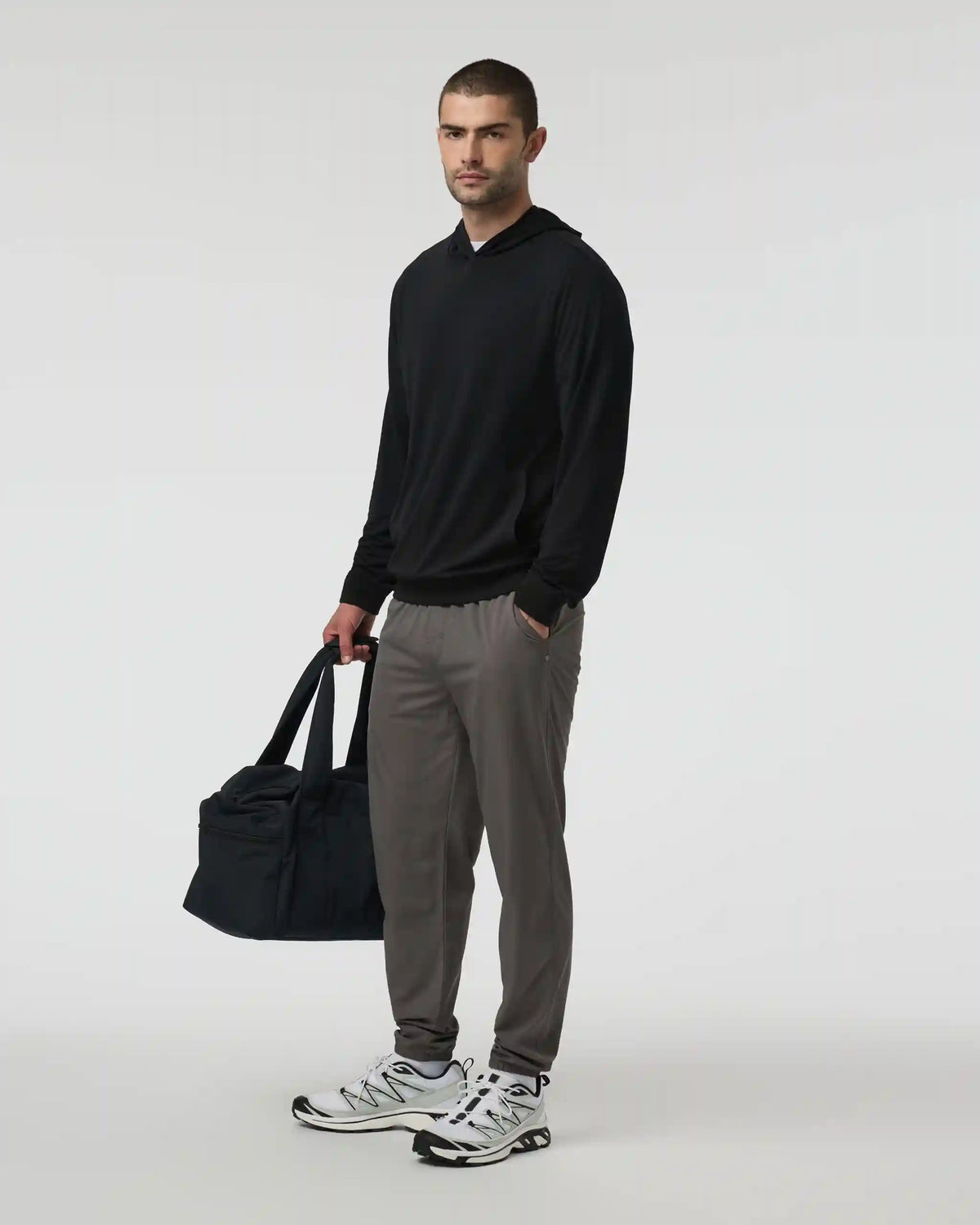 Double Mesh Hoodie | Black