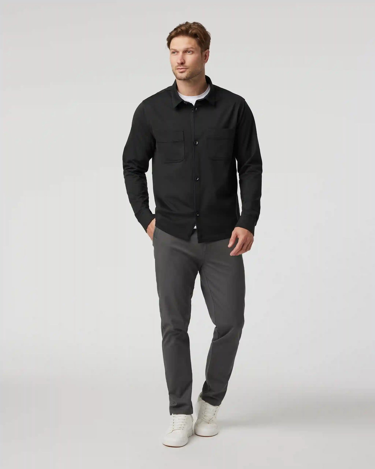 Coronado Shirt Jacket | Black Heather