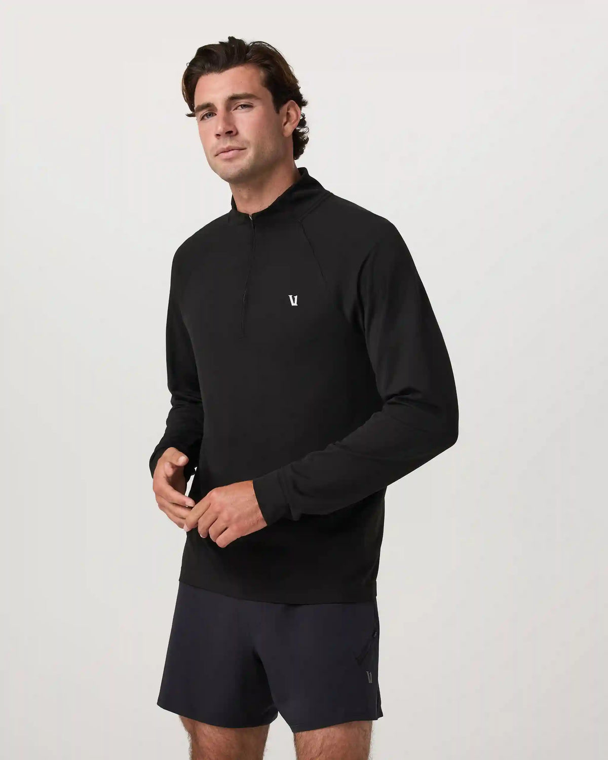 Clearview Seamless Quarter Zip | Black