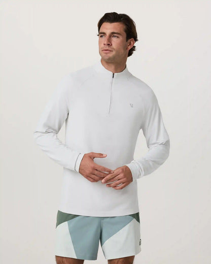 Clearview Seamless Quarter Zip | Frost Grey