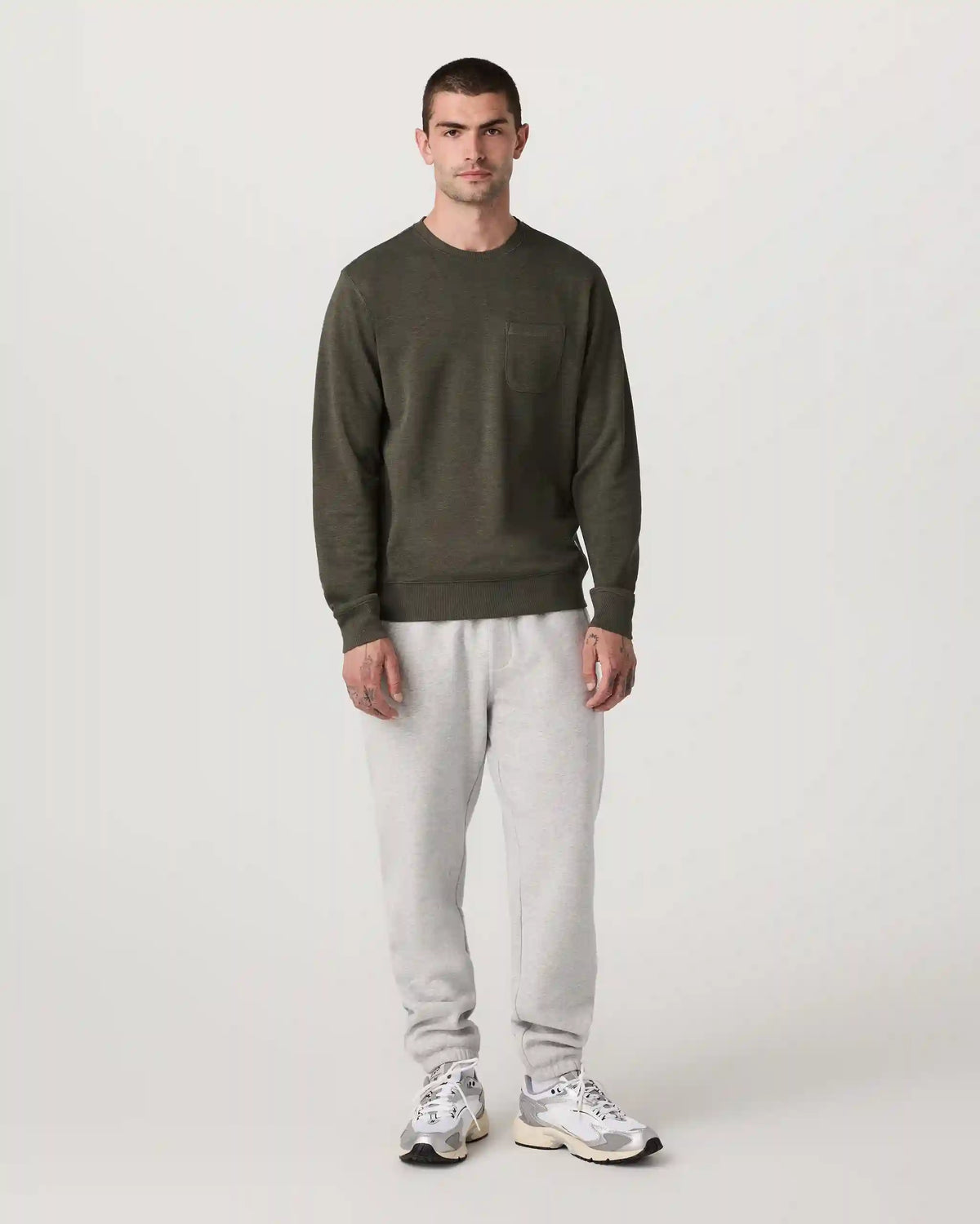 Jeffreys Crew 2.0 | Olive Heather