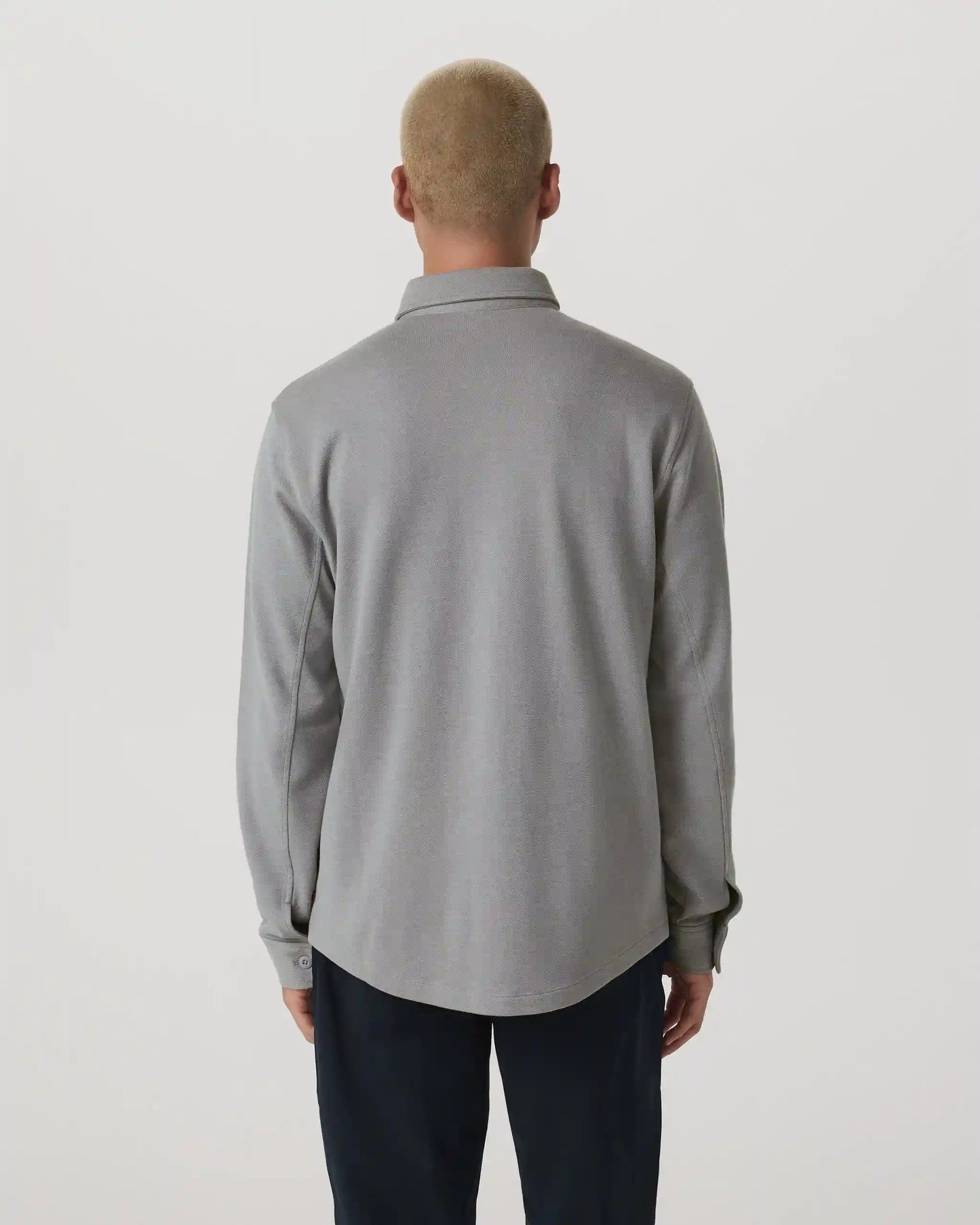 Long Sleeve Jeffreys Button Down Overshirt | Grey