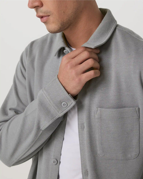Long Sleeve Jeffreys Button Down Overshirt | Grey