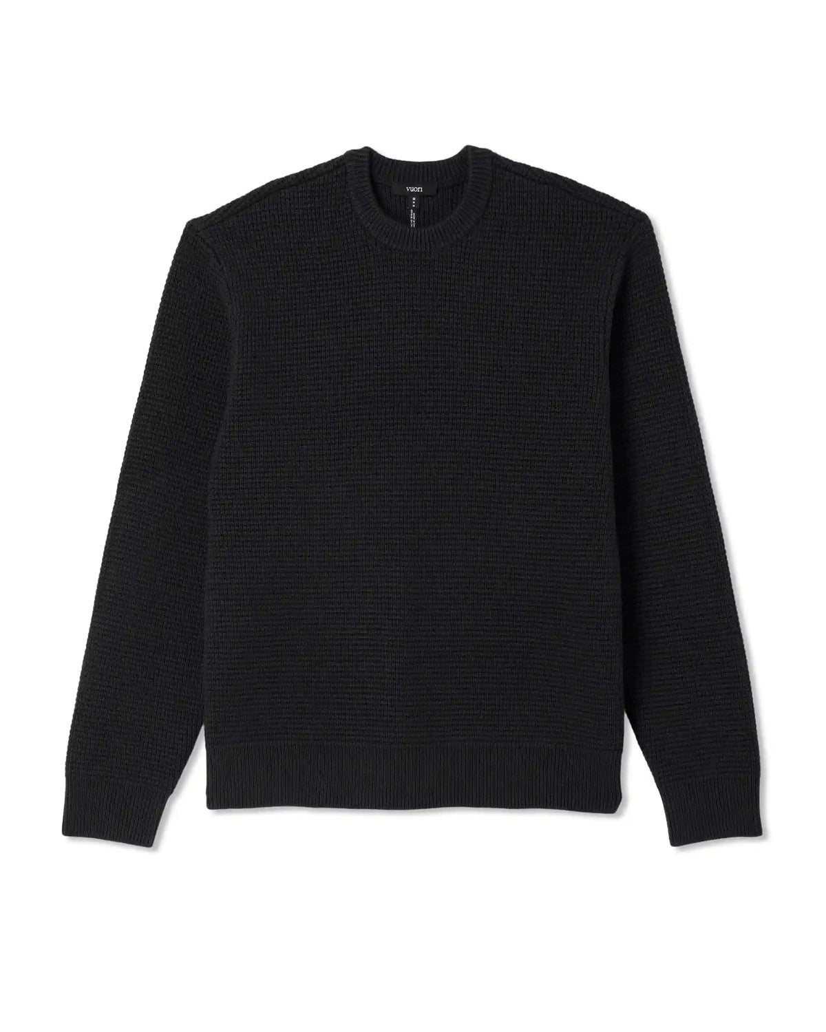 Denver Waffle Crew Sweater | Black