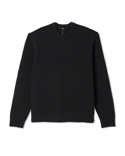 Denver Waffle Crew Sweater | Black