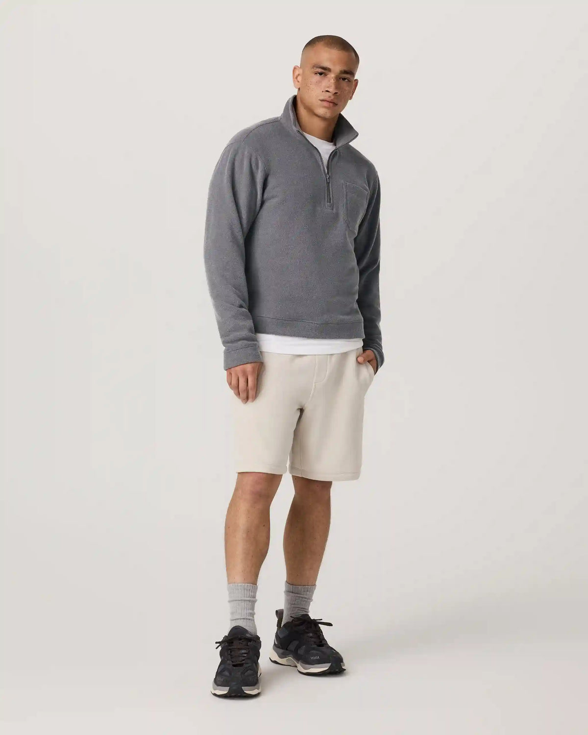 Beach Fleece Half Zip | Pinecone Heather