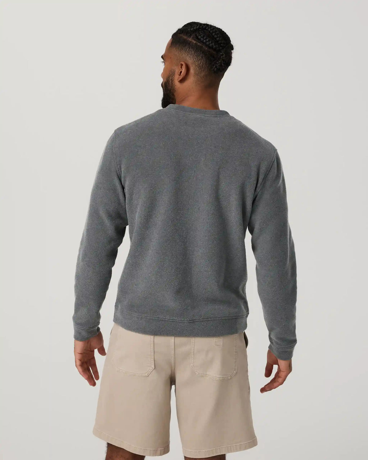 Beach Fleece Crew | Dark Pewter Heather