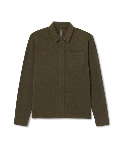 Beach Fleece Shirt Jacket | Dark Oregano Heather