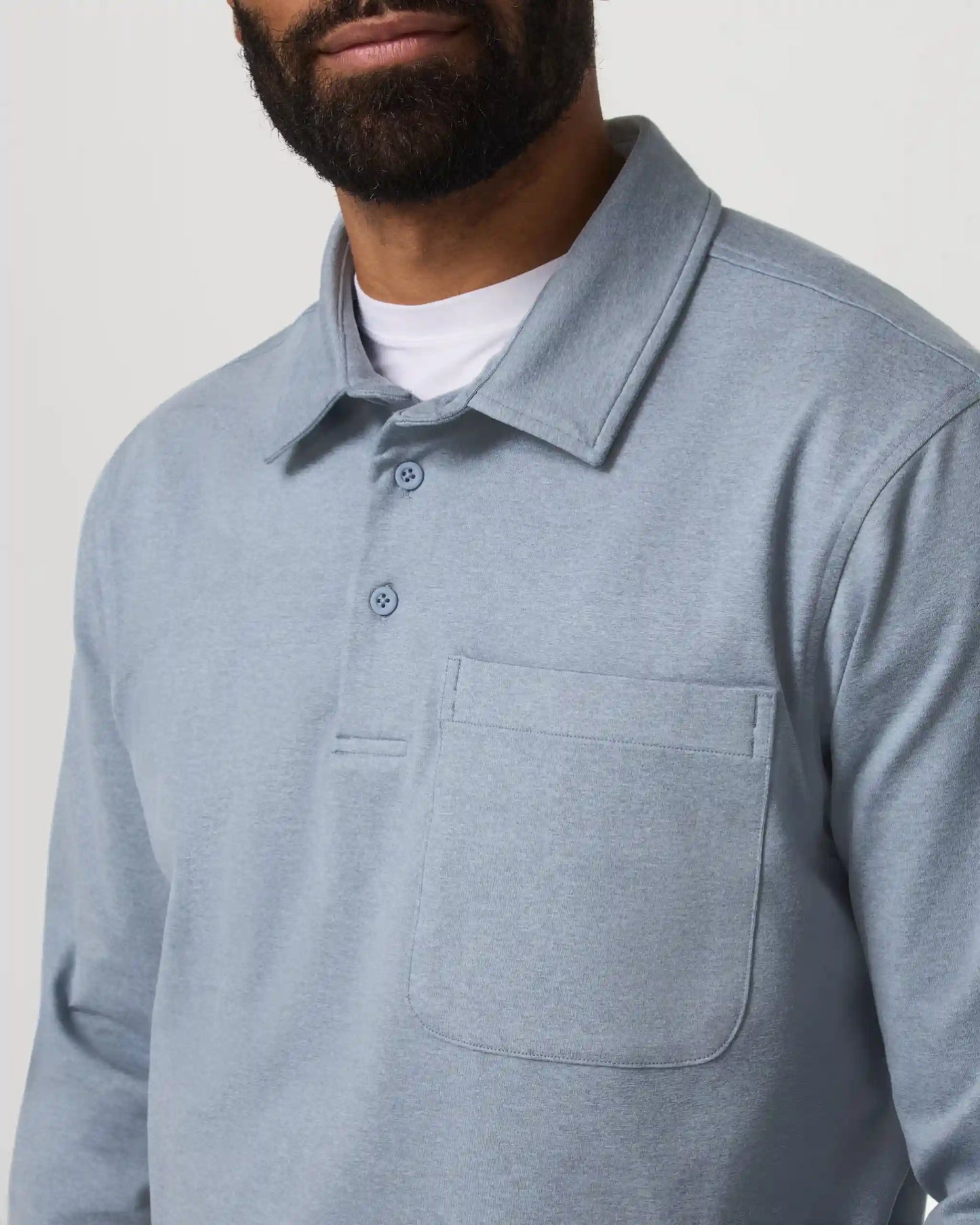 Long Sleeve Coronado Rugby | Blue Dusk Heather
