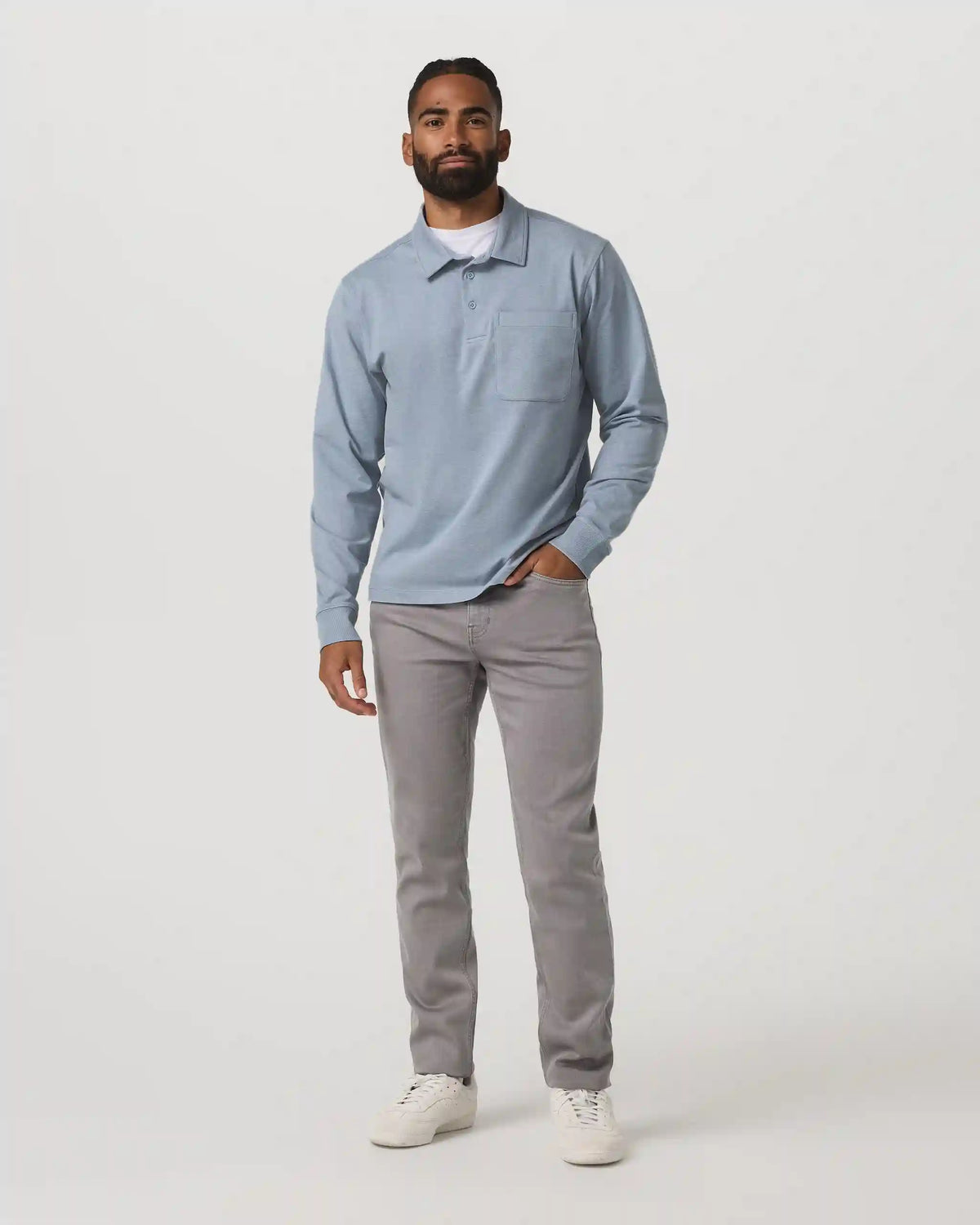 Long Sleeve Coronado Rugby | Blue Dusk Heather