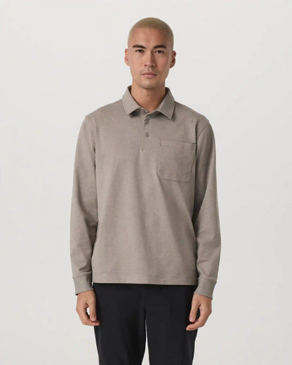 Long Sleeve Coronado Rugby | Walnut Heather