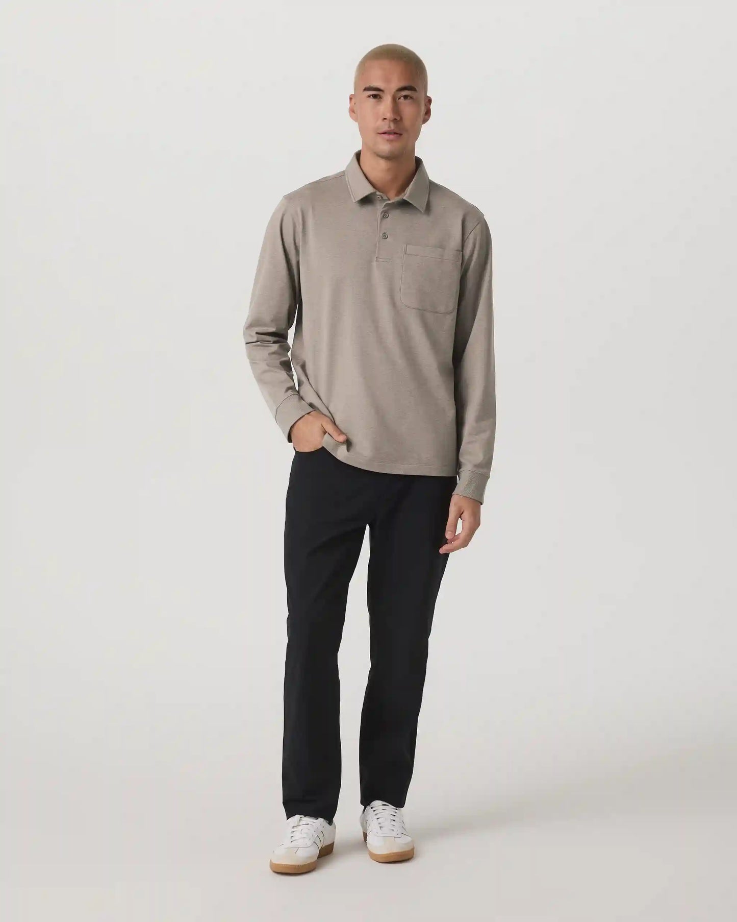 Long Sleeve Coronado Rugby | Walnut Heather