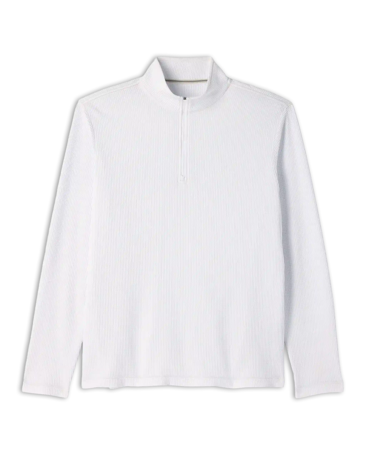 Lightweight Tech Waffle Quarter Zip | White