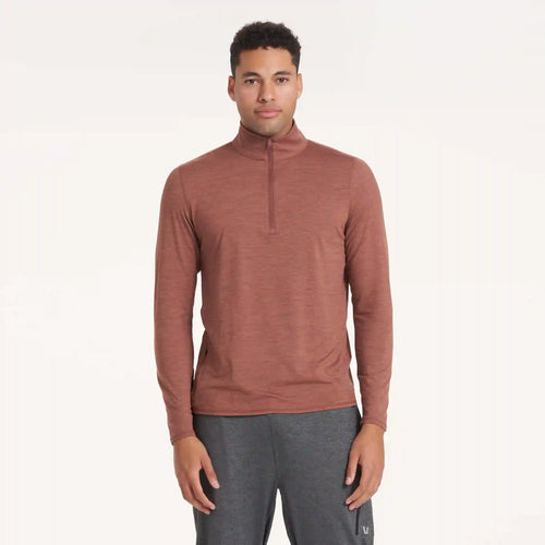 Ease Performance Half Zip | Dark Terracotta Heather