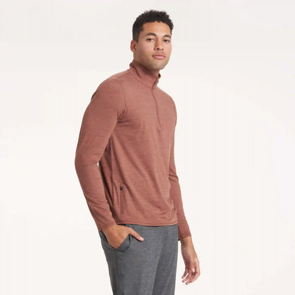 Ease Performance Half Zip | Dark Terracotta Heather