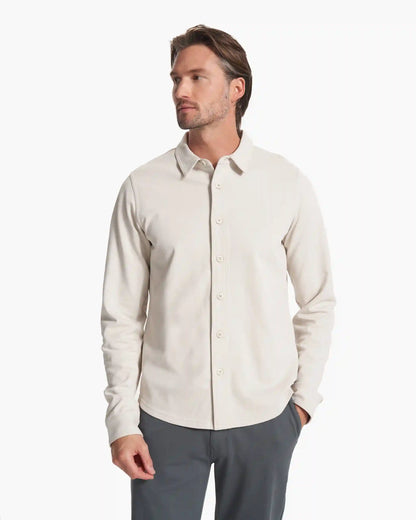 Long Sleeve Solana Button Down | Bone
