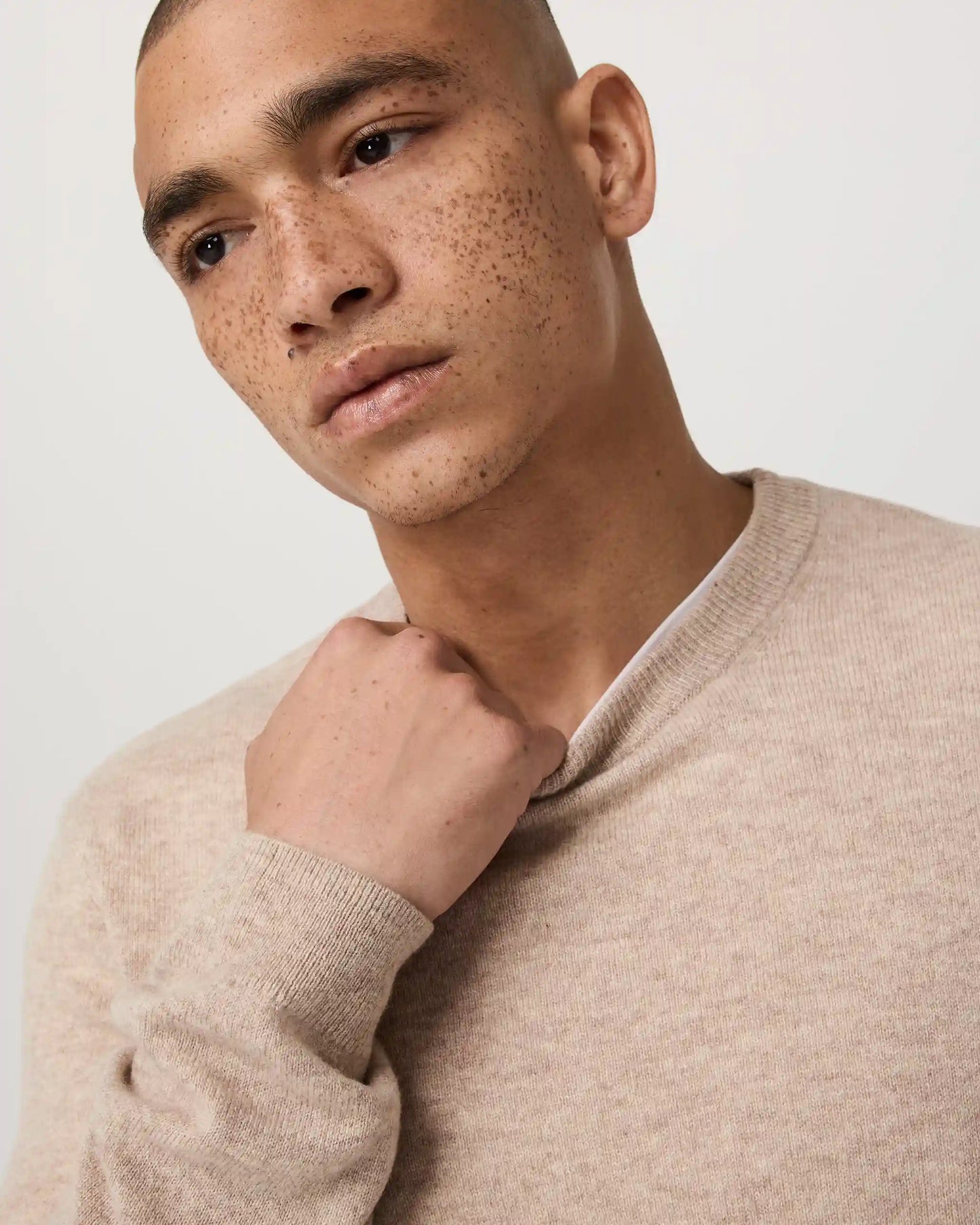 Berik Cashmere Sweater | Oatmeal Heather