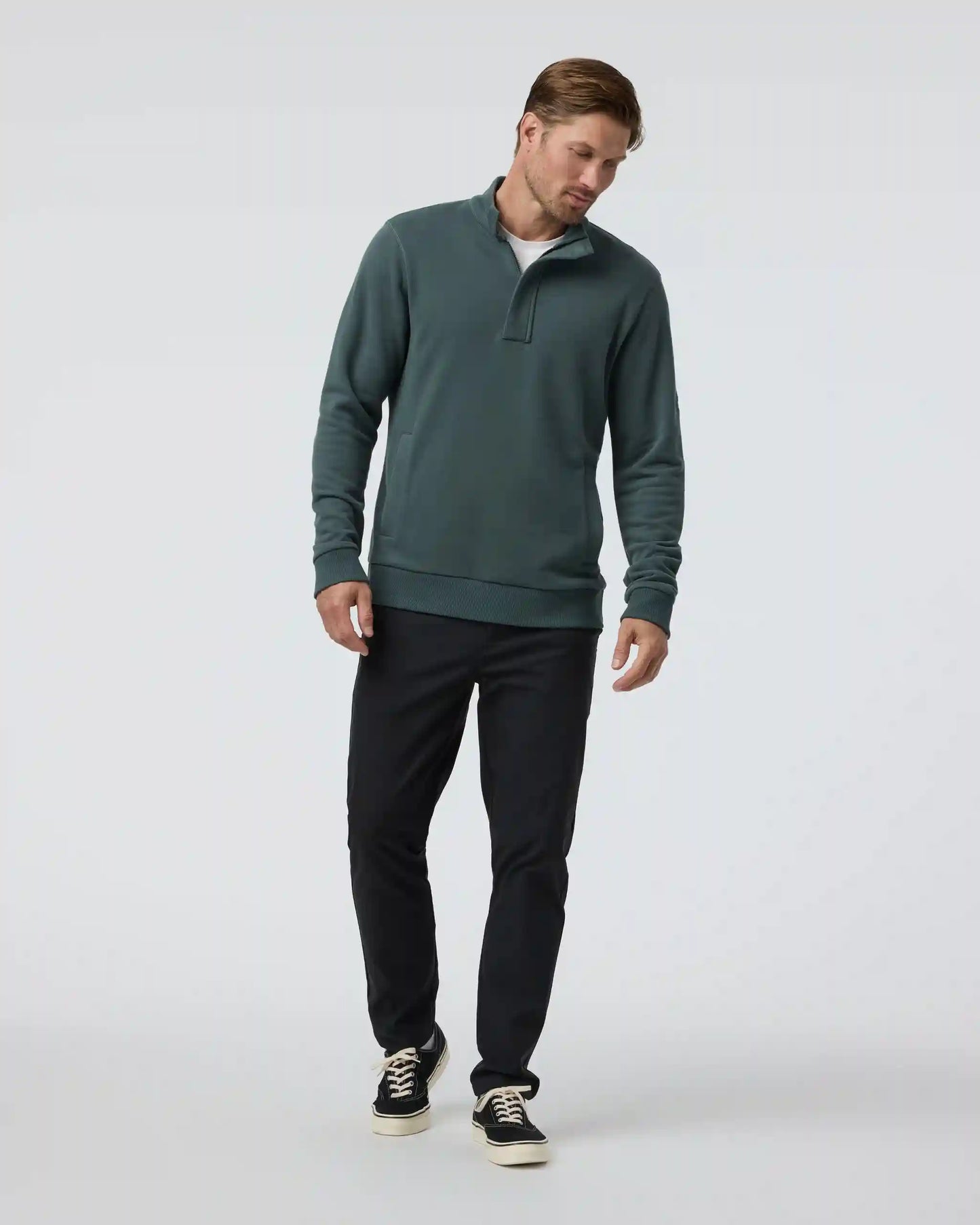 Cypress Quarter Zip | Smoked Beryl