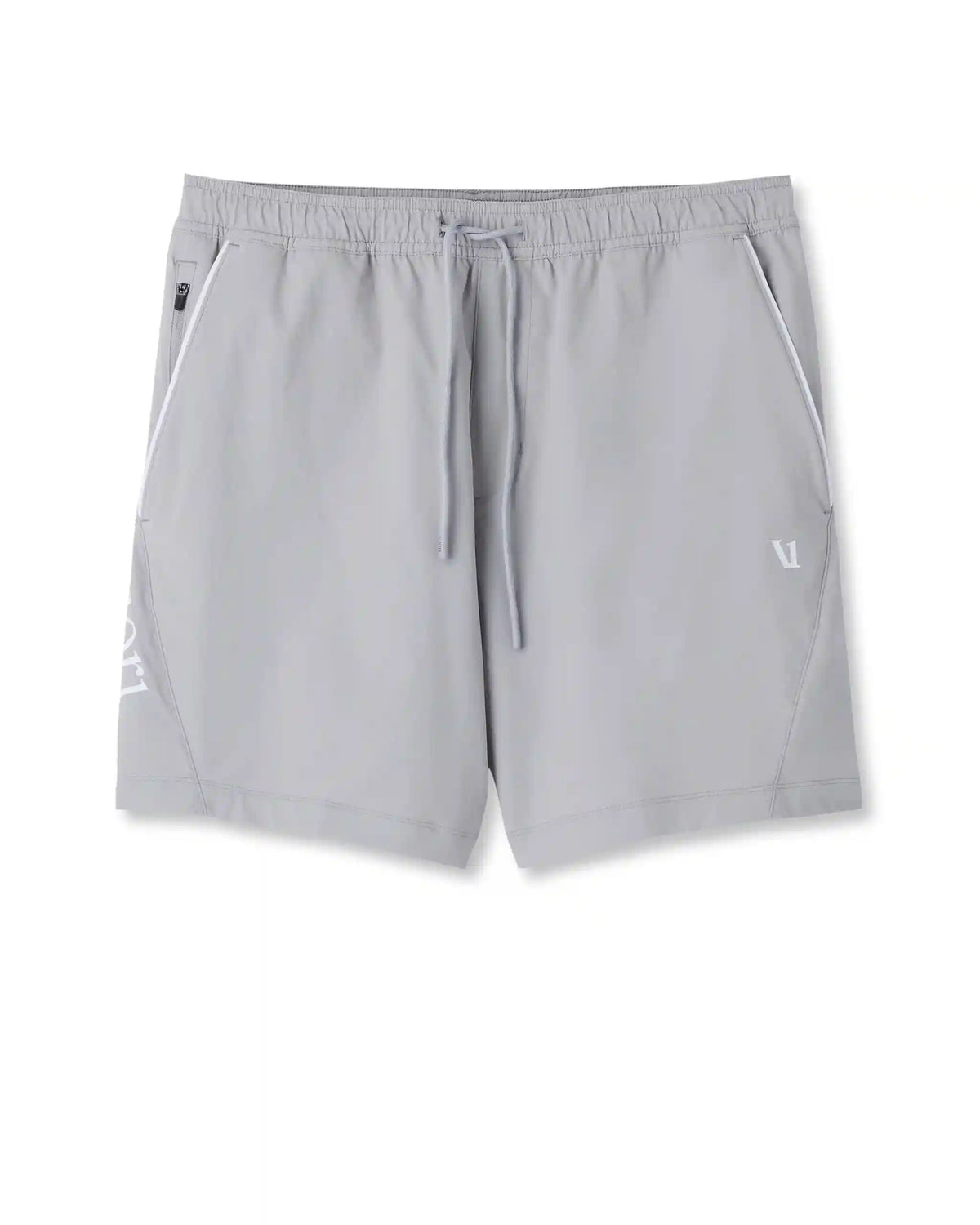 Crosscourt Short Unlined 7" | Amethyst Grey Logo Graphic