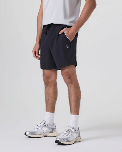 Crosscourt Short Unlined 7"| Black Logo Graphic