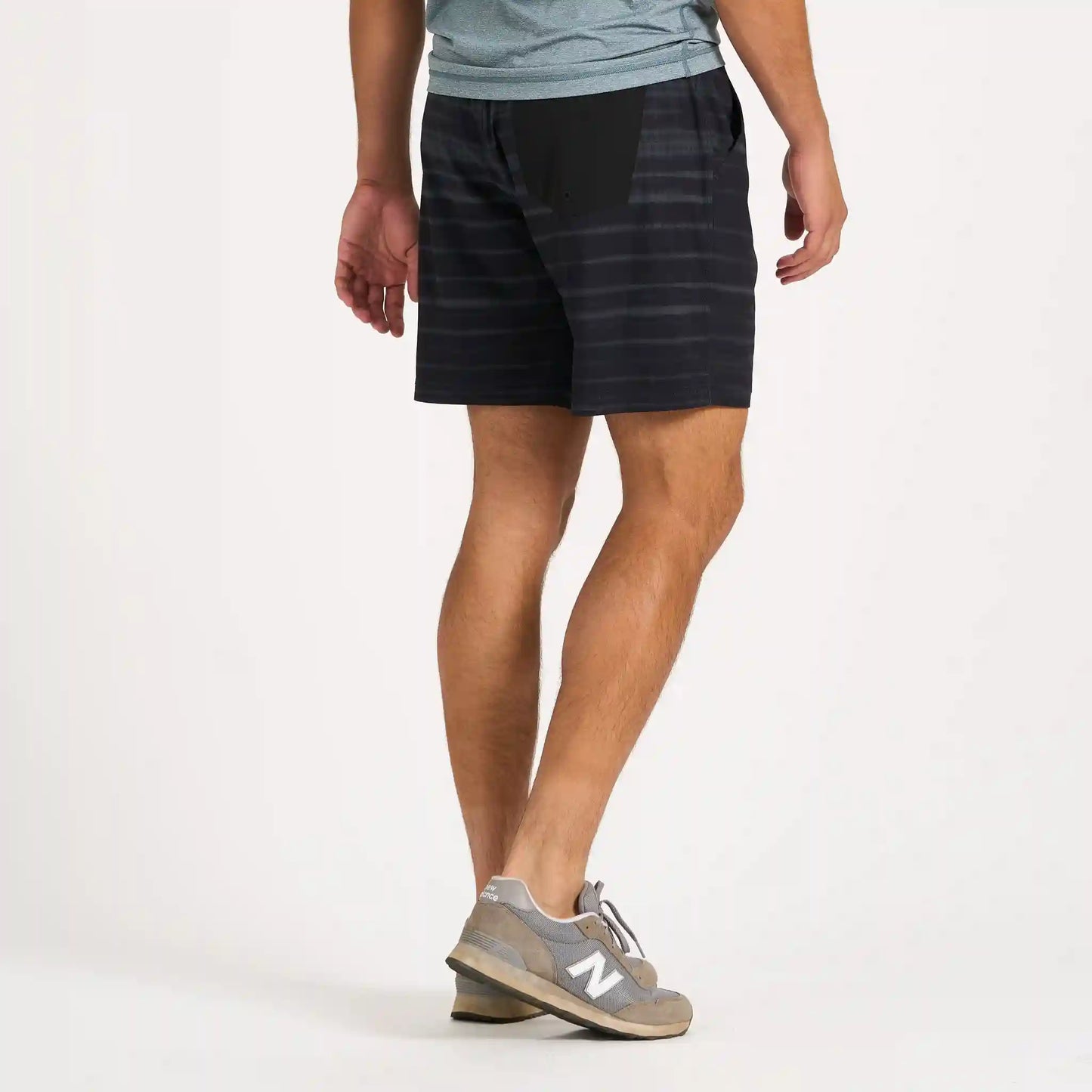 Kore Short Lined 7" | Black Shibori Stripe