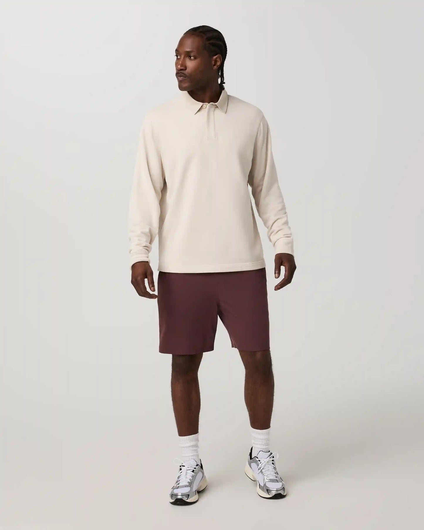 Banks Session Short Unlined 7" | Boysenberry Linen Texture