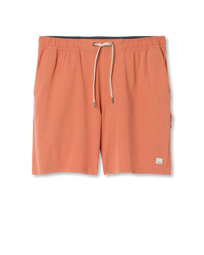 Banks Session Short Unlined 7" | Washed Brick Linen Texture