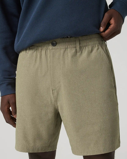 Aim Elastic Waist Short 7" | Artichoke Linen Texture