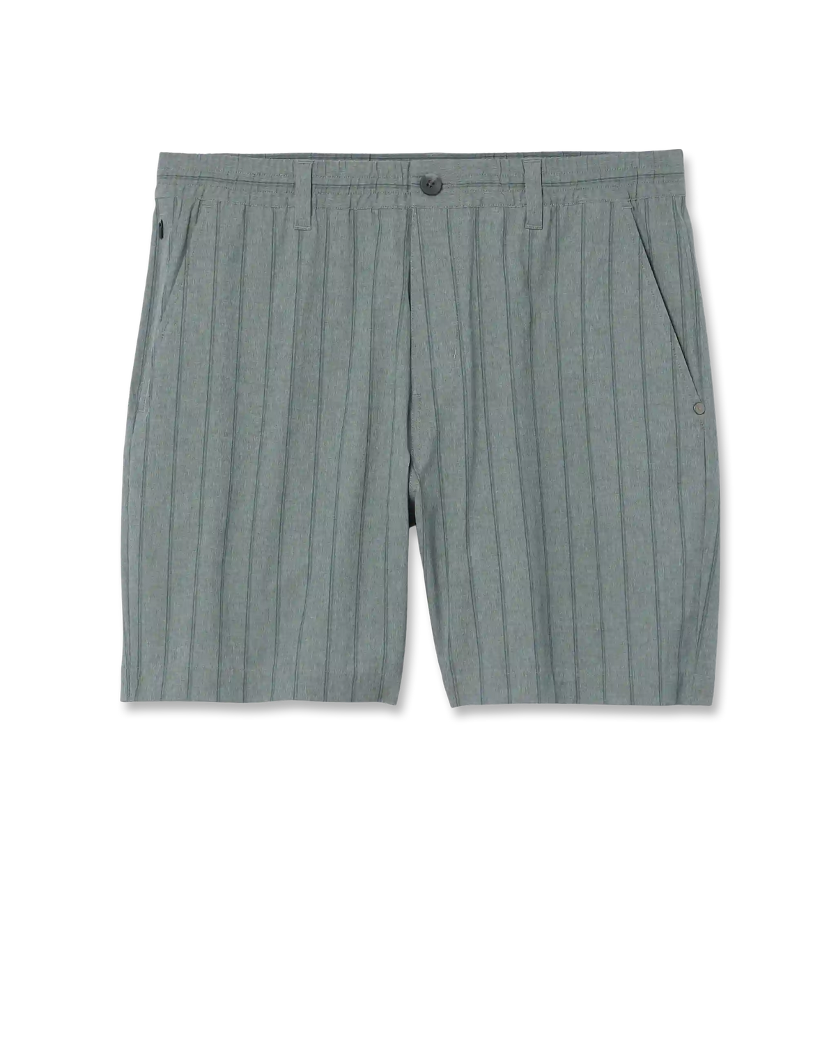 Aim Elastic Waist Short 7" | Concrete Marina Stripe Linen Texture