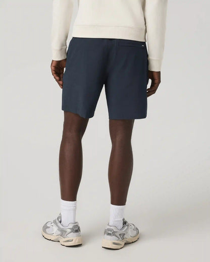 Aim Elastic Waist Short 7" | Navy Linen Texture