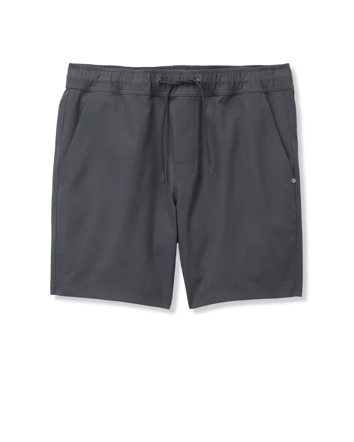 Cascade Crinkle Elastic Waist Short 8" | Charcoal