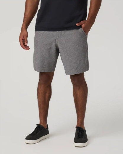 Aim Short 8" | Gull Grey Linen Texture
