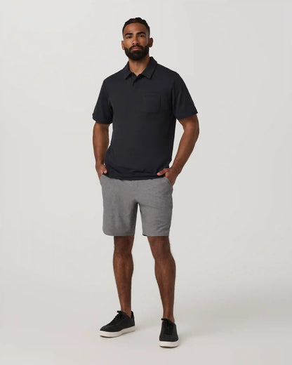 Aim Short 8" | Gull Grey Linen Texture