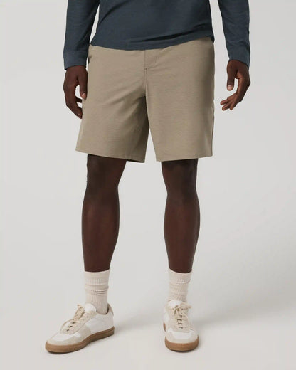 Aim Short 8" | Gravel Slub Stripe