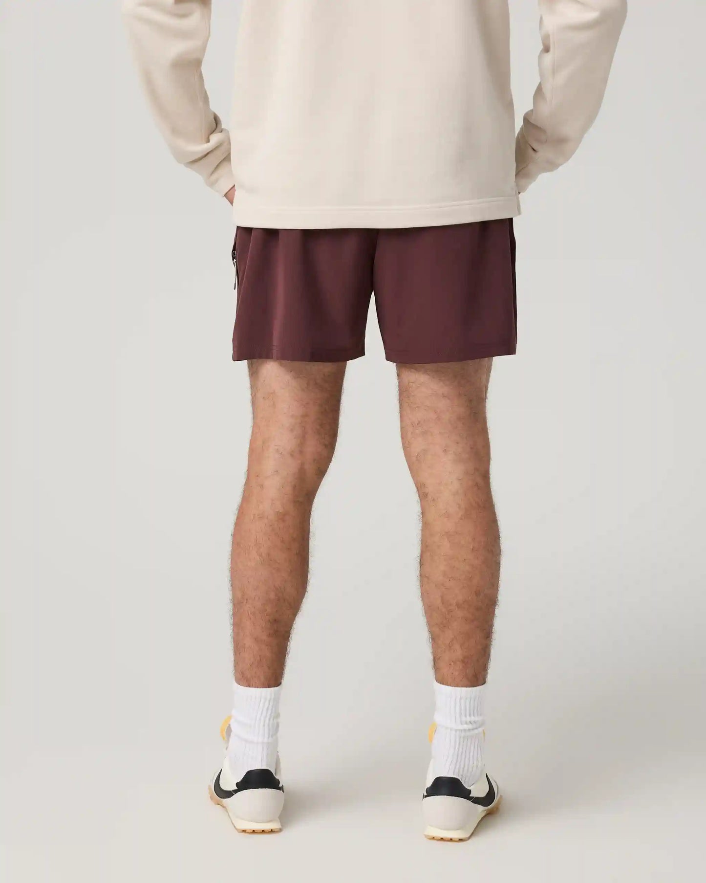 Banks Session Short Unlined 5" | Boysenberry Linen Texture