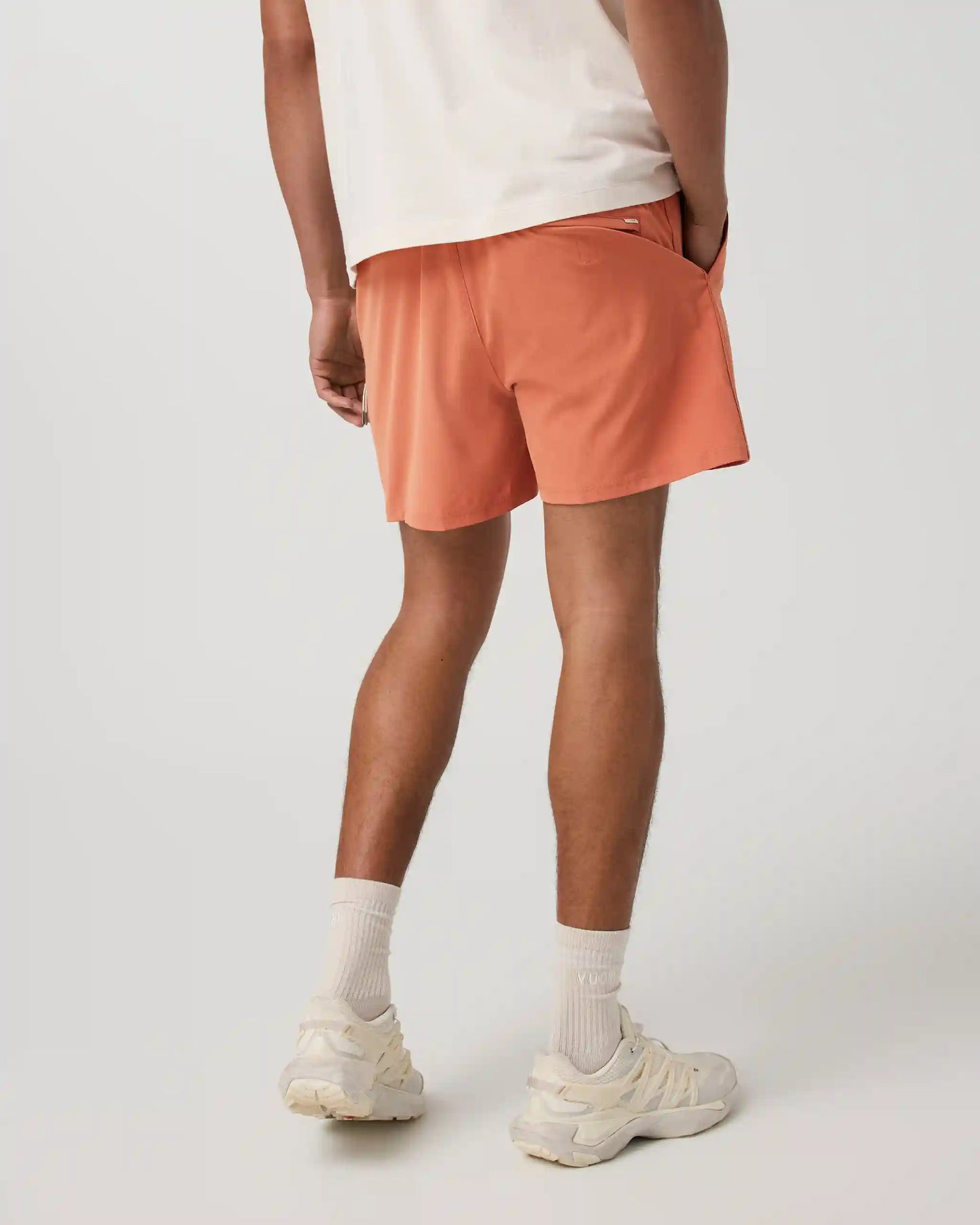 Banks Session Short Unlined 5" | Washed Brick Linen Texture