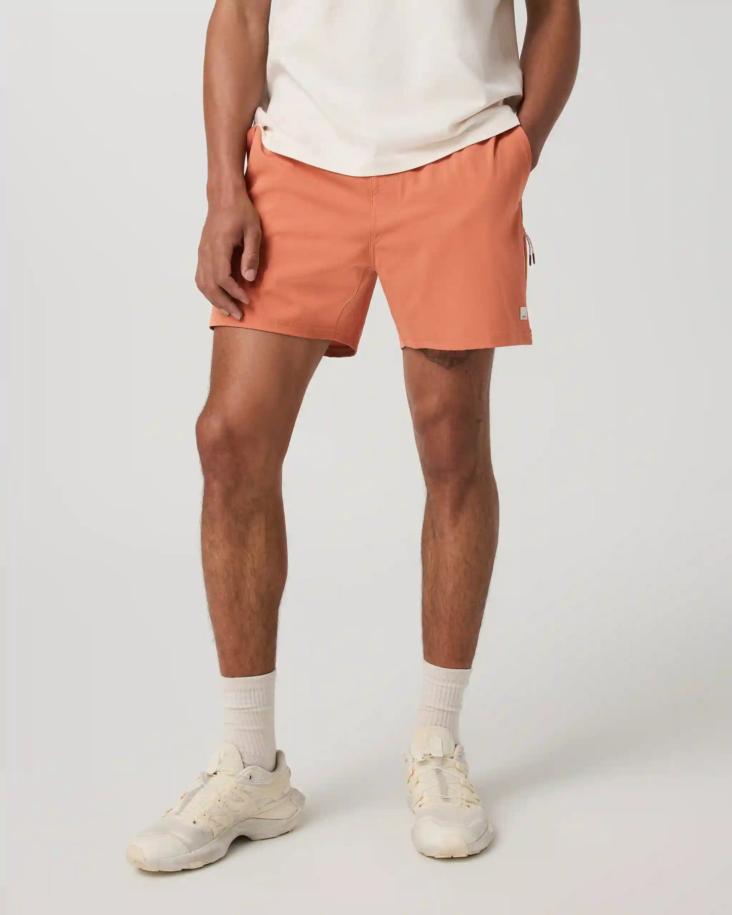 Banks Session Short Unlined 5" | Washed Brick Linen Texture