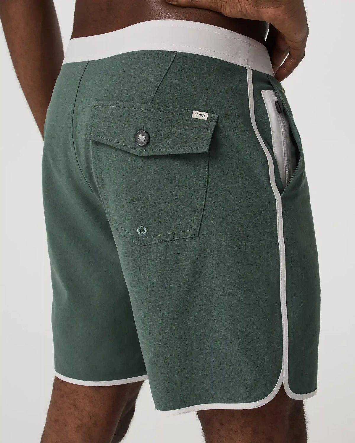 Cruise Boardshort 7" | Agate Green Linen Texture