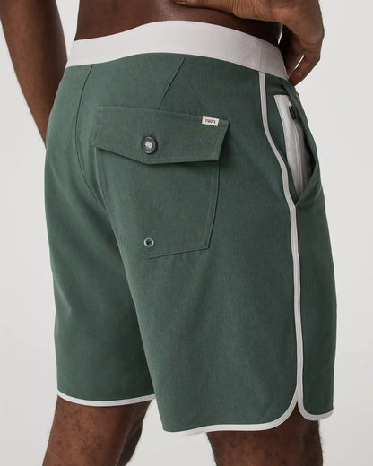 Cruise Boardshort 7" | Agate Green Linen Texture