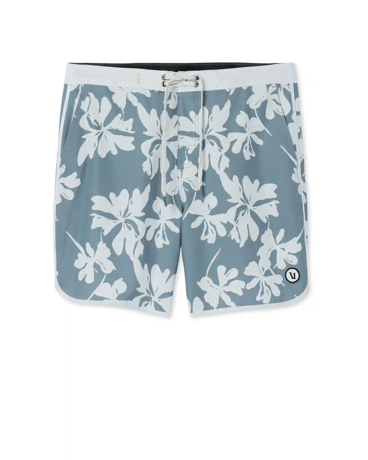 Cruise Boardshort | Dusty Blue Plumeria