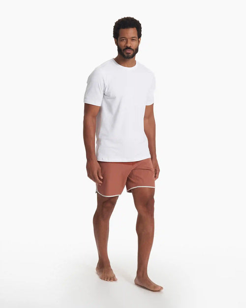 Cruise Boardshort | Dark Penny Linen Texture Block